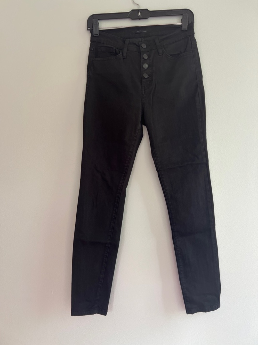 Flying Monkey High-Rise Black Button-Fly Skinny Jeans